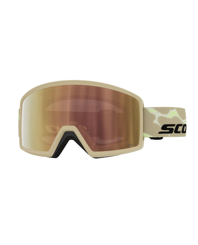 Scott Goggle Neo LS i Mojave Beige med spegellins för alpin skidåkning.