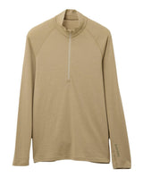 Houdini Puremerino Halfzip Men underställ i färgen powder green med hög krage och halv dragkedja.