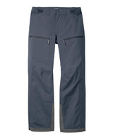 Houdini Ride Pants II skidbyxor i blått för herrar med dragkedjeförsedda fickor fram.