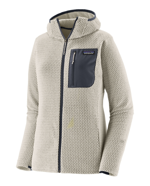 Patagonia R1 Air Full-Zip Hoody Women - Birch White - Alpingaraget