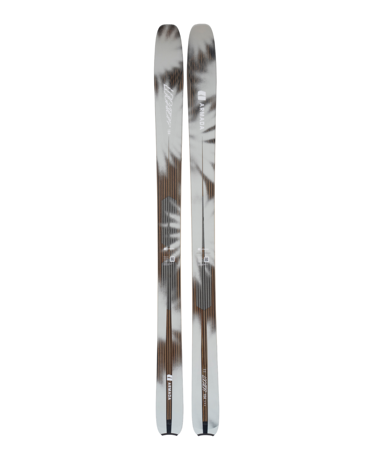 Armada LOCATOR 104 26/27 freerideskidor med flerfärgad design och trädetaljer för toppturer.