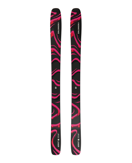 Salomon QST 106 26/27 - Svart/rosa friåkningsskidor för avancerade skidåkare