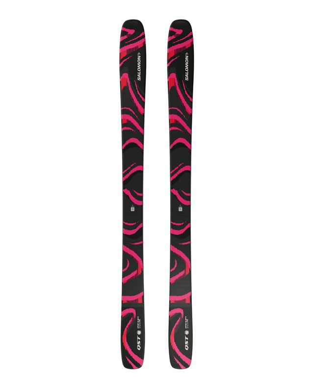Salomon QST 106 26/27 - Svart/rosa friåkningsskidor för avancerade skidåkare