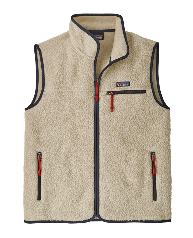 Patagonia Retro Pile Vest Men i färgen pelican beige fleeceväst med dragkedjor och bröstficka.