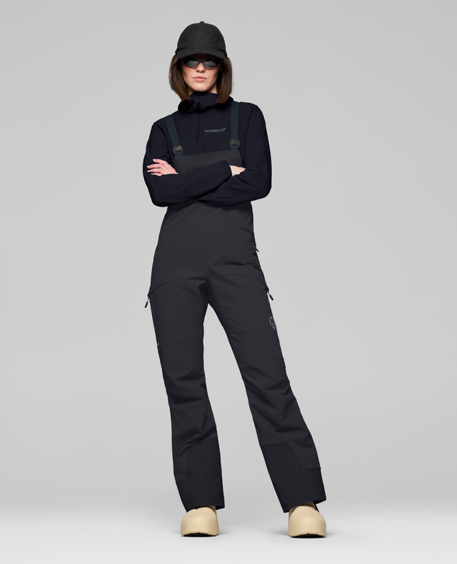 Norrøna Møre flex1 Bibs Women - Caviar Black - Alpingaraget