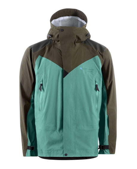Klättermusen Svalinn Hood Jacket Men - Mineral Blue-Rosin Green skidjacka