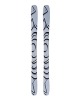 Salomon QST 100 allmountainskidor i färgen Cosmic Sky med dekorativ mönsterdesign.