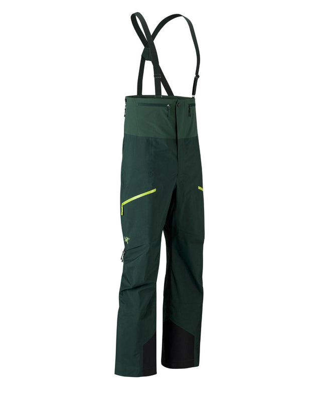 Arc'teryx Rush Bib Men - Dark Jade gröna skidbyxor med hängslen för herrar