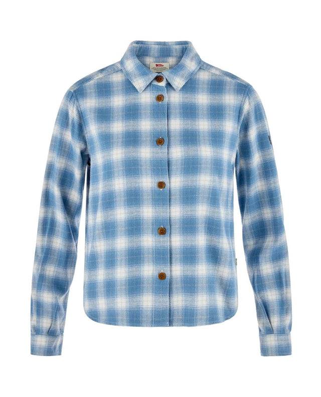 Fjällräven Övik Boxy Flannel Shirt Dam - Eggshell-Dawn Blue Alpingaraget