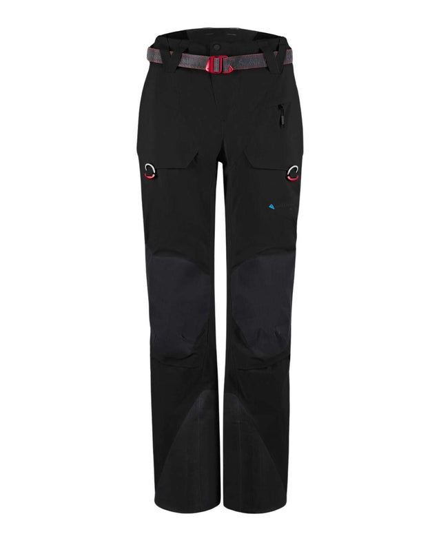 Klättermusen Meile Pants Women - Svart skidbyxa för dam med bälte.