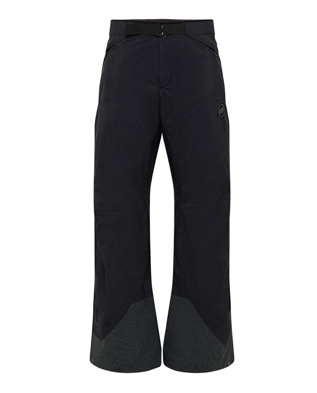 Mammut Haldigrat Gore-Tex HS Thermo Pants Men - Svart skidbyxa med integrerat bälte och förstärkta benslut.
