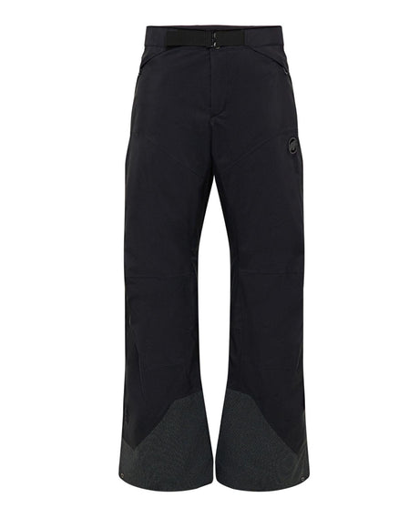 Mammut Haldigrat Gore-Tex HS Thermo Pants Men - Svart skidbyxa med integrerat bälte och förstärkta benslut.