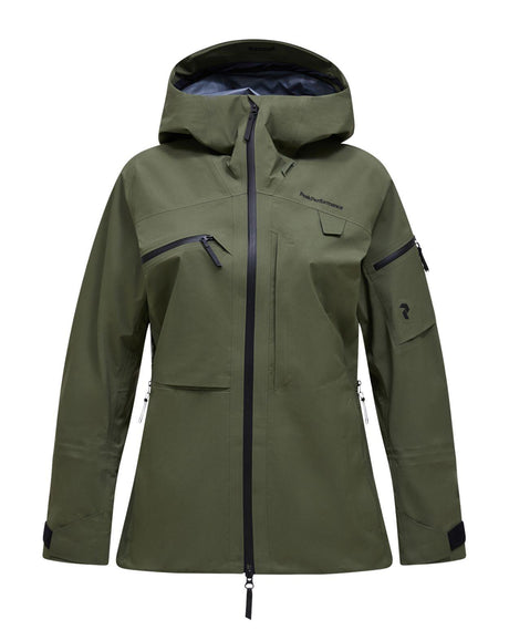 Peak Performance Alpine Gore-Tex 3L Jacket Women - Pine Needle - Grön skidjacka för dam