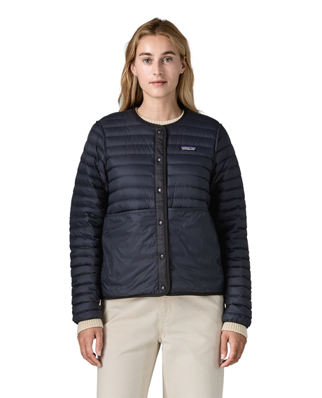 Patagonia LW Reversible Down Sweater Cardigan Women - Black - Svart mellanlager dam - Alpingaraget