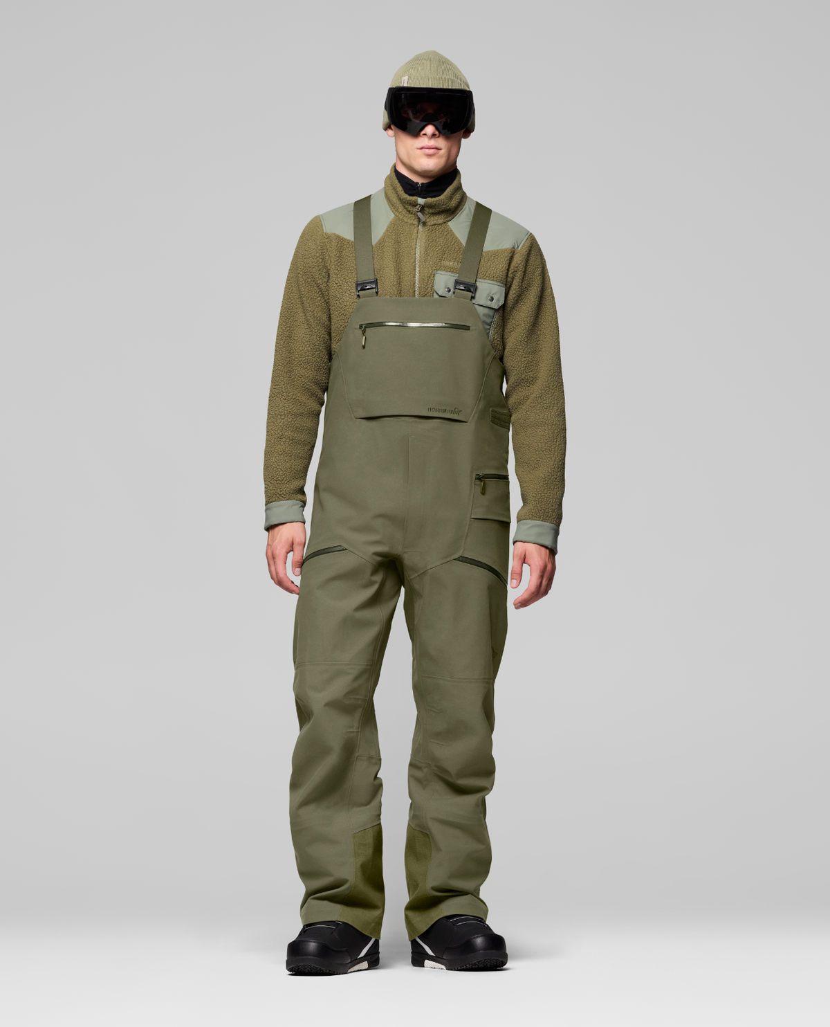 Norrøna Tamok dri3 Bibs Men - Olive Night - Skidbyxor - Alpingaraget