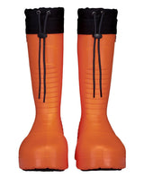FUBUKI Niseko 3.0 i orange färg med svarta snölås framifrån. Varma och lätta vinterstövlar för skidåkare och vintermiljöer.