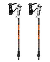 Leki Drifter Vario S - Black / Dark Anthracite / Neon Orange - Juniorstavar - Alpingaraget