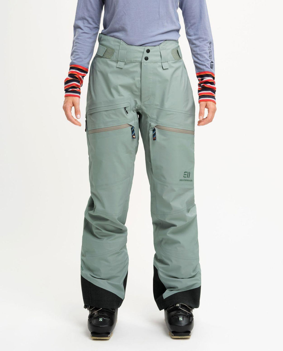 Elevenate Pure Pants Women Winter Green - Skidbyxor dam framifrån