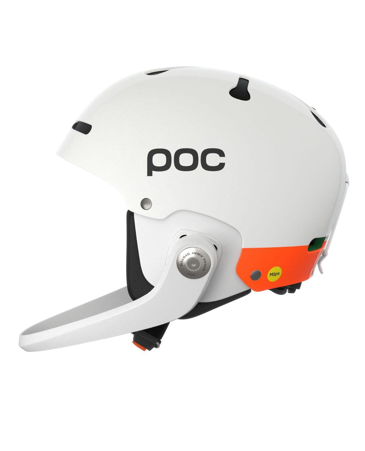 POC Artic SL Mips - Hydrogen White/Fluorescent Orange - Skidåkarhjälm - Alpingaraget