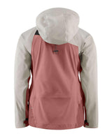 Klättermusen Svalinn Hood Jacket Women baksida i rosa färg med huva.