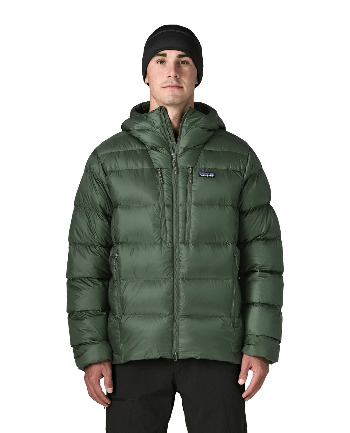 Patagonia Fitz Roy Down Hoody Men - Canopy Green dunjacka för herr i grön färg.