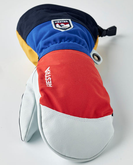 Hestra Army Leather Heli Ski Mitt - Light Red Multi - Skidhandske