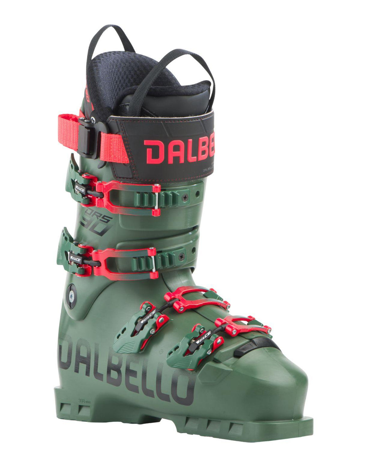 Dalbello DRS 130 - Grön/Röd alpinpjäxa för skidåkare - Alpingaraget
