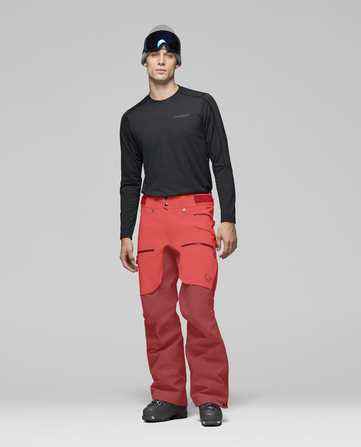 Norrøna Lofoten Gore-Tex Pro Pants Men i Baked Apple/Port röd färgvisning för herr