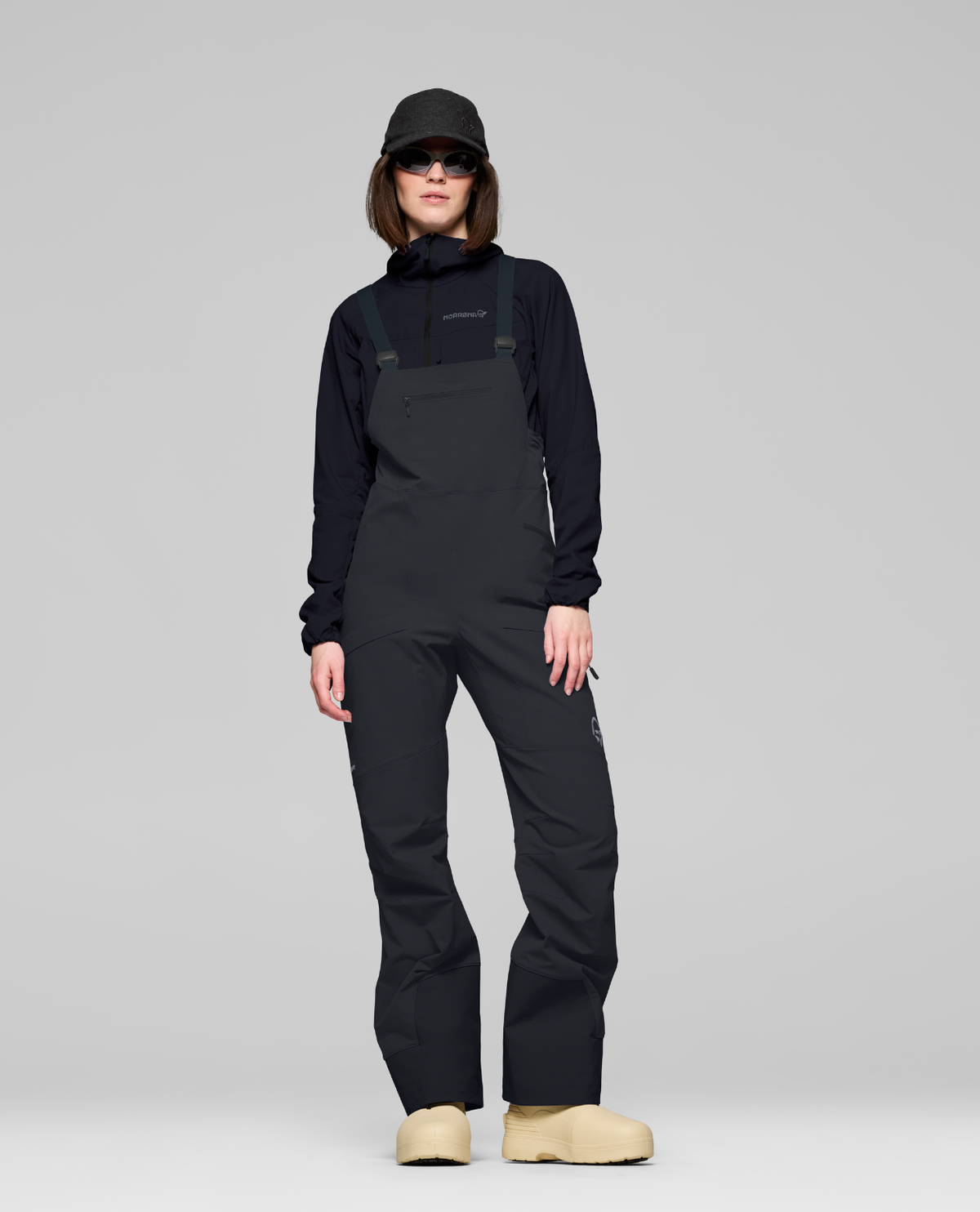Norrøna Møre flex1 Bibs Women - Caviar Black Svart