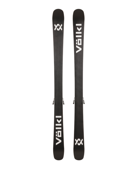 Völkl Revolt Junior Park juniorskidor med vit logotyp på svart bas för park och lekfull skidåkning.