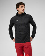 Mammut Aenergy ML Hybrid Hooded Jacket Men - Svart smidig och värmande jacka för herrar