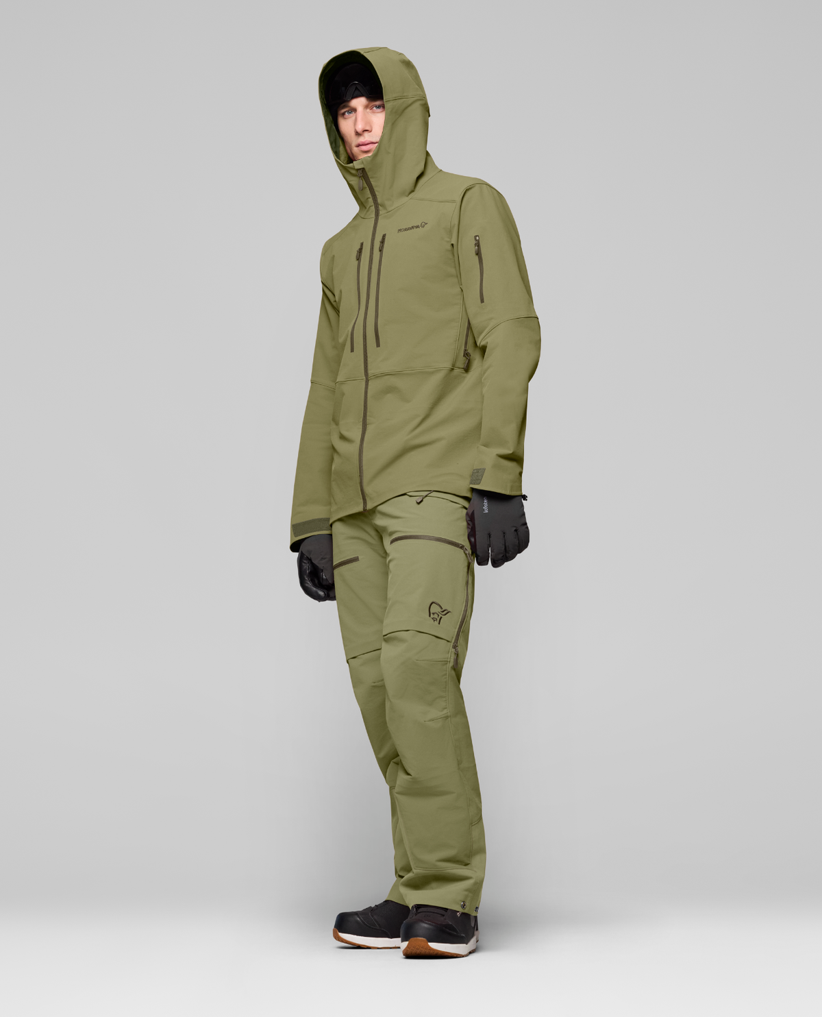 Norrøna Lofoten flex1 Jacket Men i färgen Deep Lichen Green för herrar - Alpingaraget