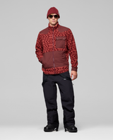 Norrøna Tamok warm3 Jacket Men i färgkombinationen cowhide och port, visad på modell.