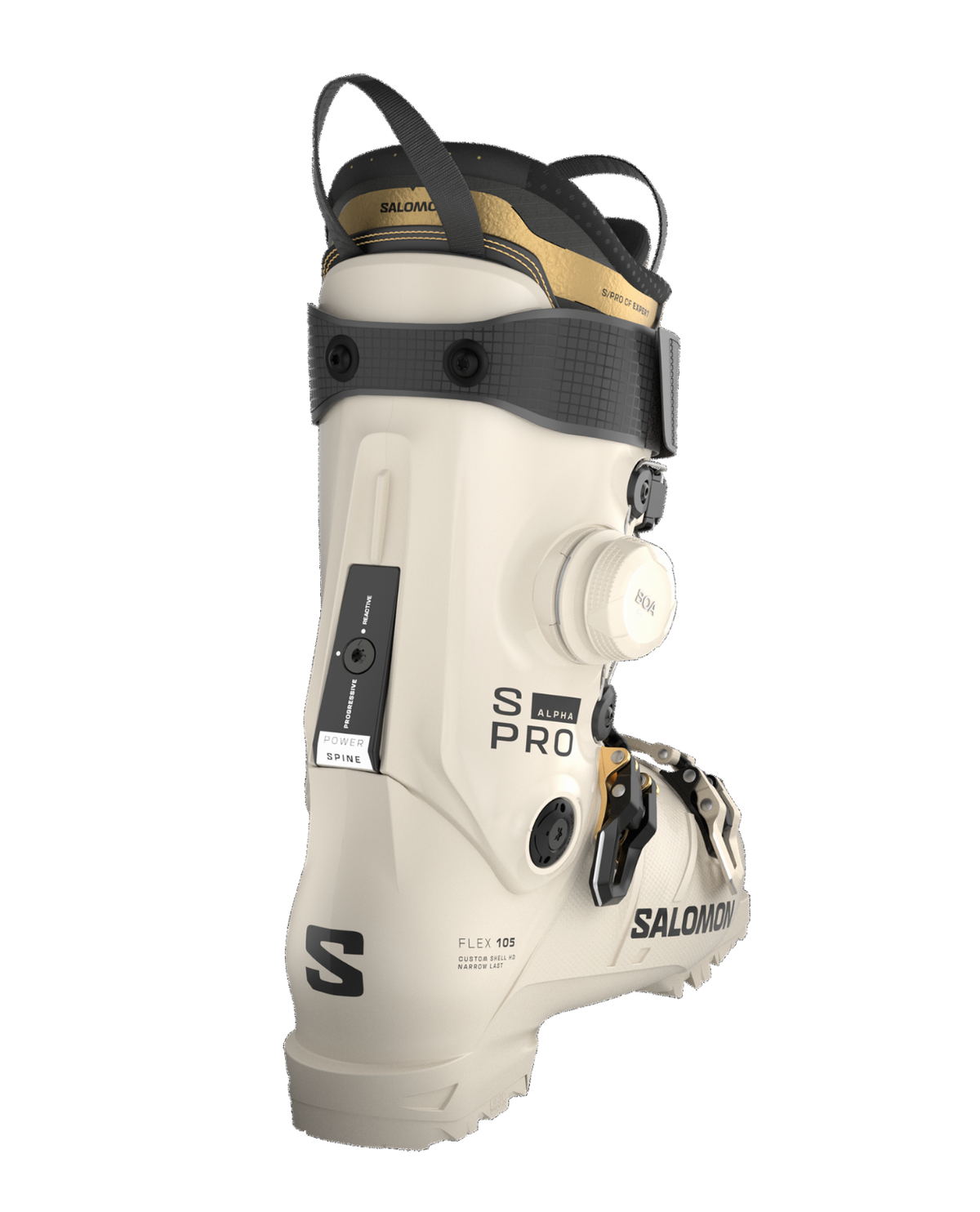 Salomon S/Pro Alpha C BOA 105 Dam - Alpina pjäxor i färgen Birch/Black/Gold