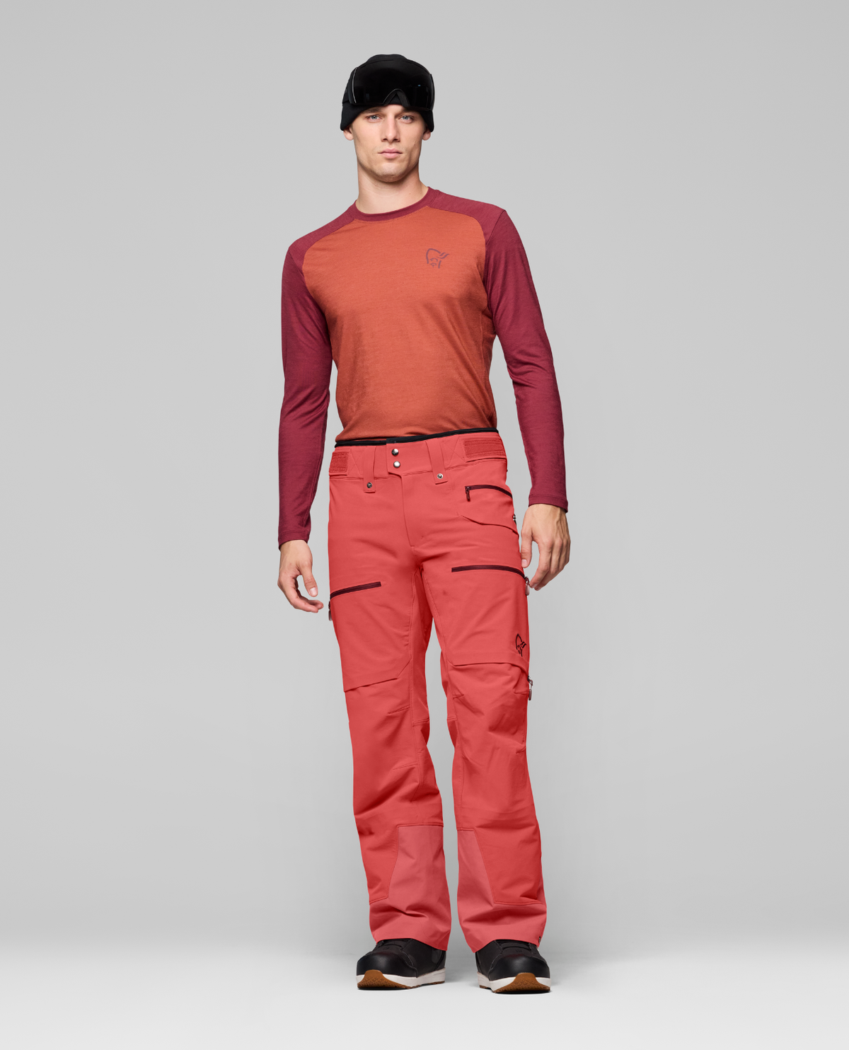Norrøna Lofoten flex1 Pants Men - Baked Apple - Röda skidbyxor för herr - Alpingaraget
