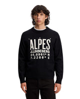 J.Lindeberg William Knitted Sweater Men - Svart stickad tröja med alptryck