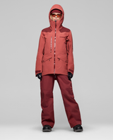 Norrøna Tamok dri3 Jacket Women Cowhide/Port vinröd skidjacka för dam framifrån