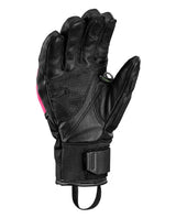 Svart Leki WCR Pro TR Mitt Junior racingvante med greppvänlig läderpalm och Trigger-ögla för alpina tävlingsåkare.