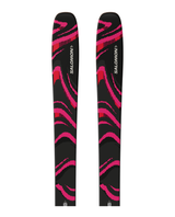Salomon QST 106 - Svart/rosa friåkningsskidor för lössnö och varierad terräng.