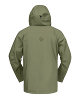 Norrøna Lofoten Gore-Tex Pro Jacket Men i färg Deep Lichen Green sett bakifrån.