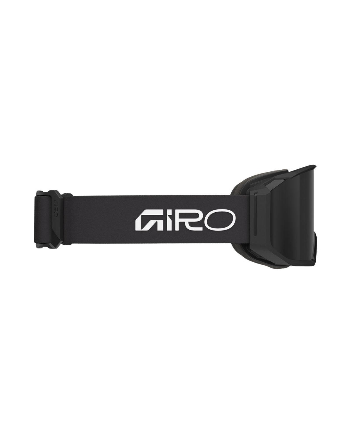 Giro Revolt Pro Black Wordmark skidglasögon sidovy med svart rem och vit logotyp Alpingaraget