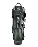 Tecnica Mach1 LV 120 TD2 alpinpjäxa för herrar bakifrån, visande T-Drive-systemet i svart och grönt.