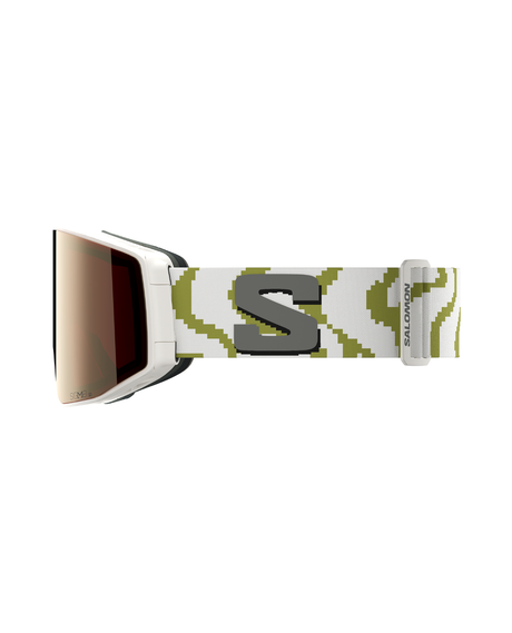 Salomon Sentry Prime Sigma - Marshmallow skidglasögon med vit och mönstrat band från Alpingaraget