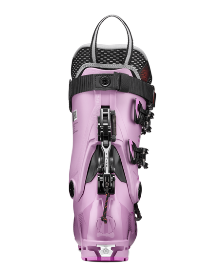 Tecnica Zero G Decoy 115 GW damalpinpjäxa i rosa med gånbläge bakifrån, Alpingaraget