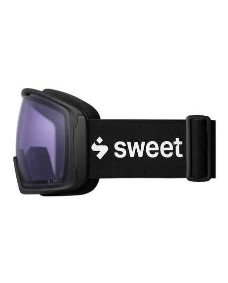 Sweet Protection Clockwork RIG Reflect i Matte Black med kontrasthöjande RIG Quartz-lins för alpin skidåkning.