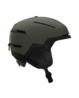 Salomon Arcane Prime MIPS skidhjelm i färgen Castor Gray sett från sidan.