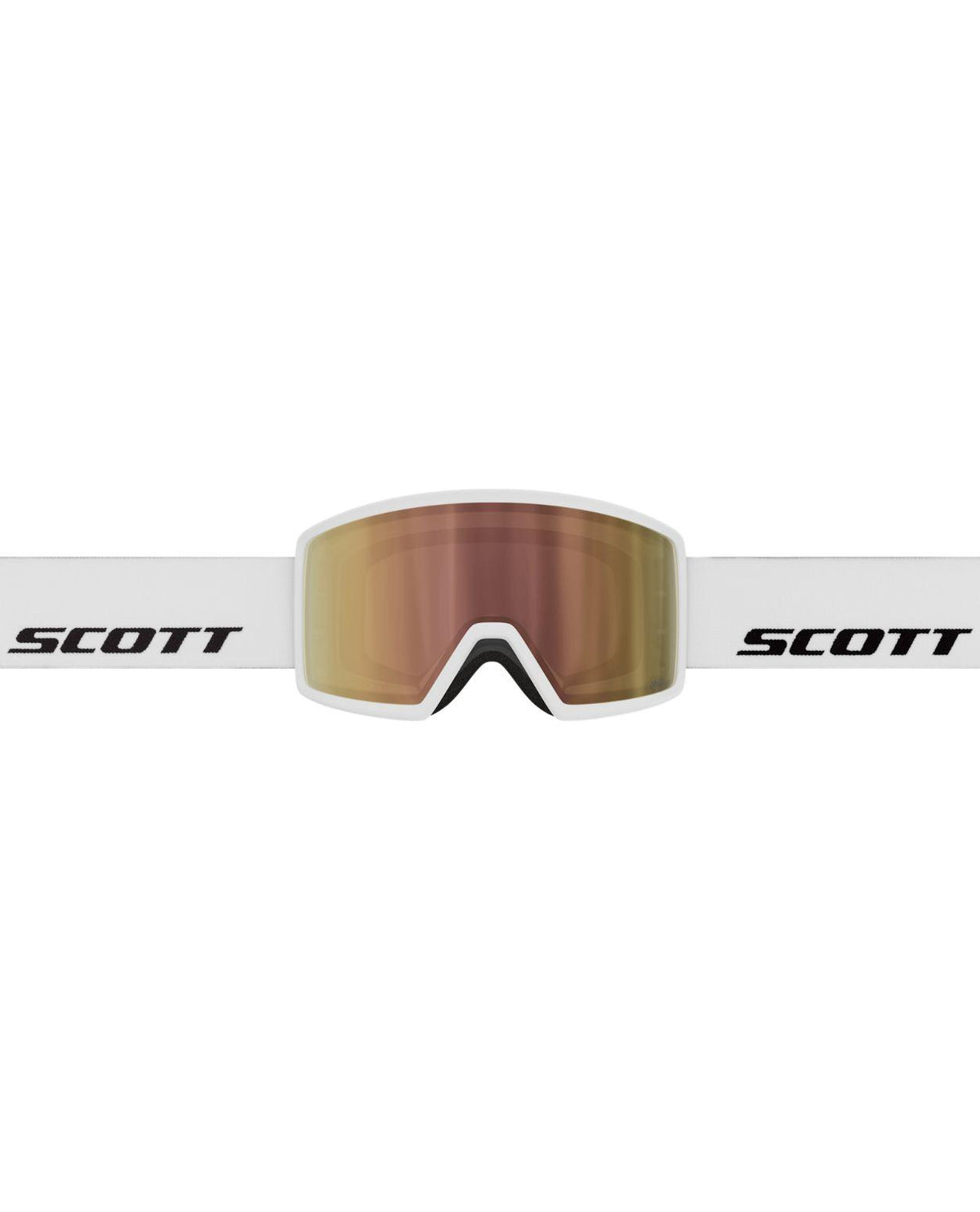 Scott Goggle Neo LS skidglasögon i vitt med Cinnamon Chrome-lins framifrån. Alpingaraget