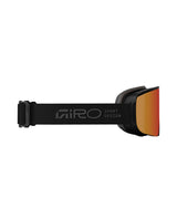 Giro Axis Black Stacked skidglasögon med svart rem och spegellins för alpina skidåkare Alpingaraget