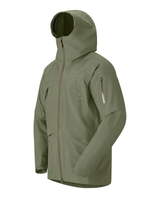 Norrøna Møre Gore-Tex Jacket Men i färgen Deep Lichen Green för herr, visad i en sidovinkel.