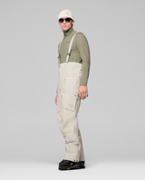 Norrøna Møre Gore-Tex Salopette Men - Oatmeal skidbyxor för herr i vitt och snygg passform.